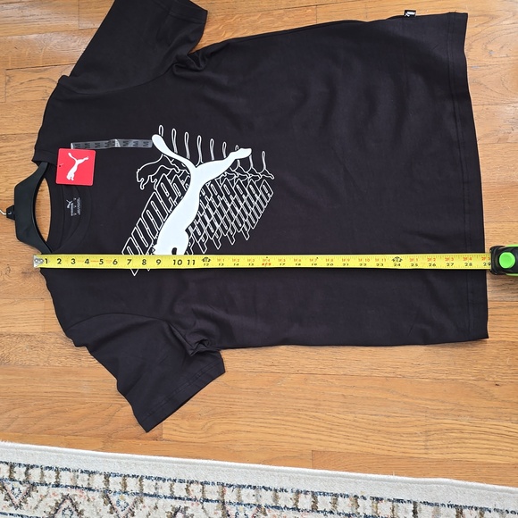 PUMA BRAND SIGNATURE MEN'S BLACK SHORT SLEEVE TEE-SHIRT SIZE MEDIUM - Picture 11 of 16